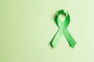 Mental Health Awareness ribbon color is green